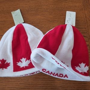 2 JACQUARD PREMIUM KNITS CANADA BEANIES 🇨🇦